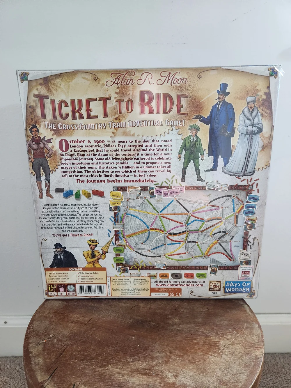 Ticket to Ride Board Game by Days of Wonder New (Some Tearing In Plastic)